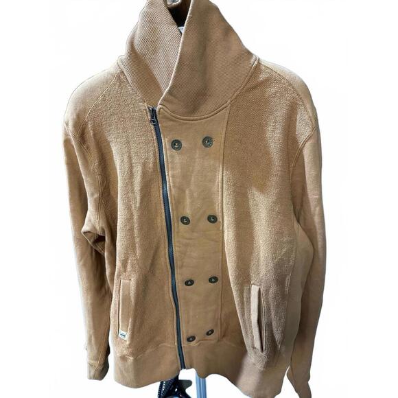 Artful Dodger Skull Print Double-Breasted sweatshirt jacket - Picture 1 of 8